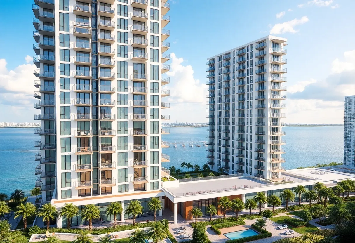 Architectural rendering of the 2900 Terrace multifamily tower in Miami