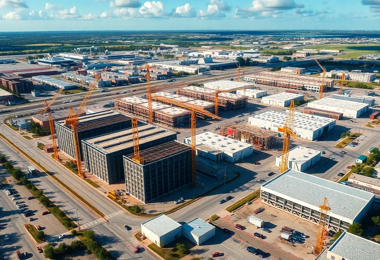 Aerial view of the Tampa logistics development site.