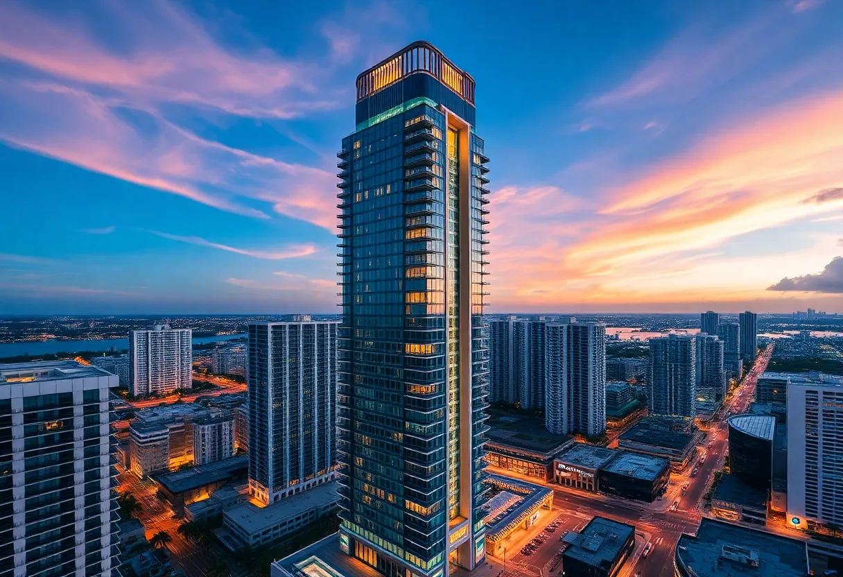 Architectural rendering of Citadel's new headquarters tower in Miami
