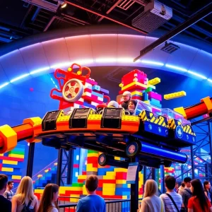 Concept art of a new indoor coaster at Legoland Florida