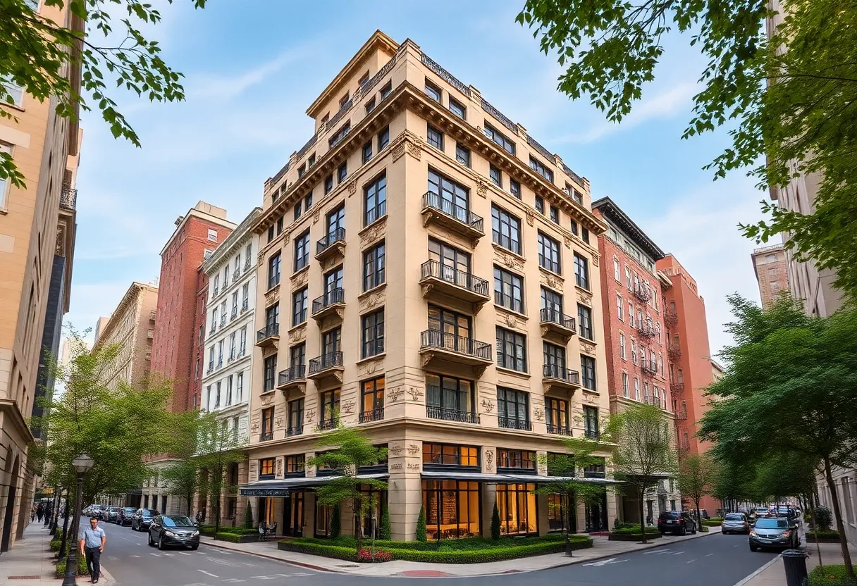 Modern luxury condominium building in Manhattan