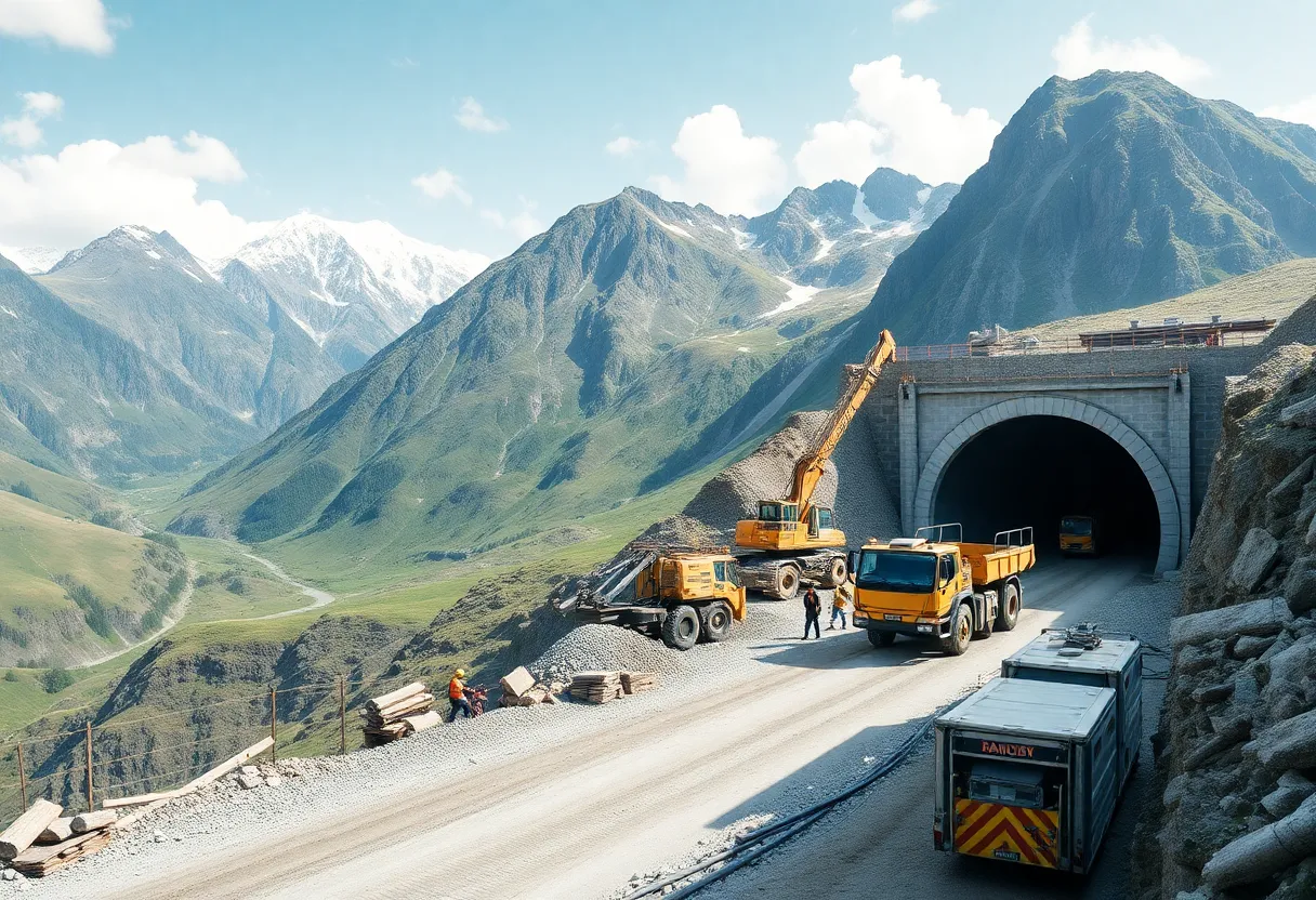 Construction of the Perca Bypass in the Italian Alps
