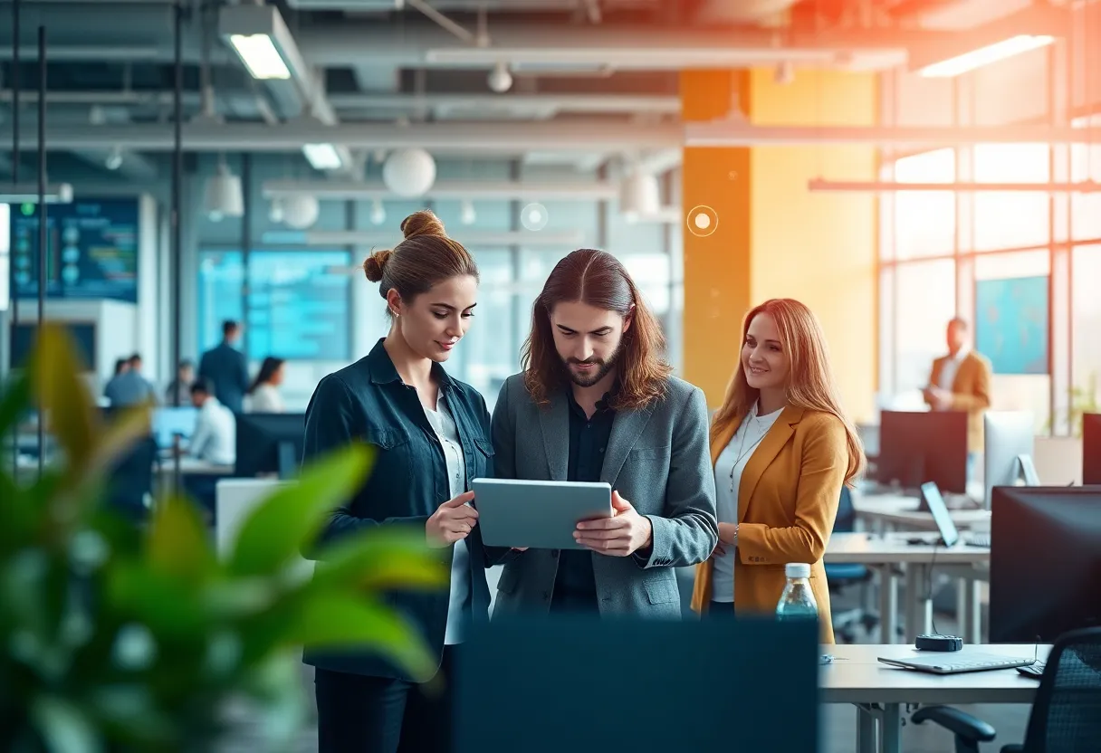 Visual representation of ProcureKey software improving procurement processes.