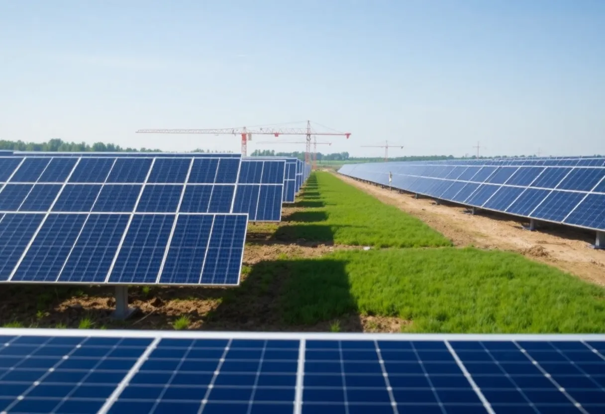 Construction of a solar power plant in Romania