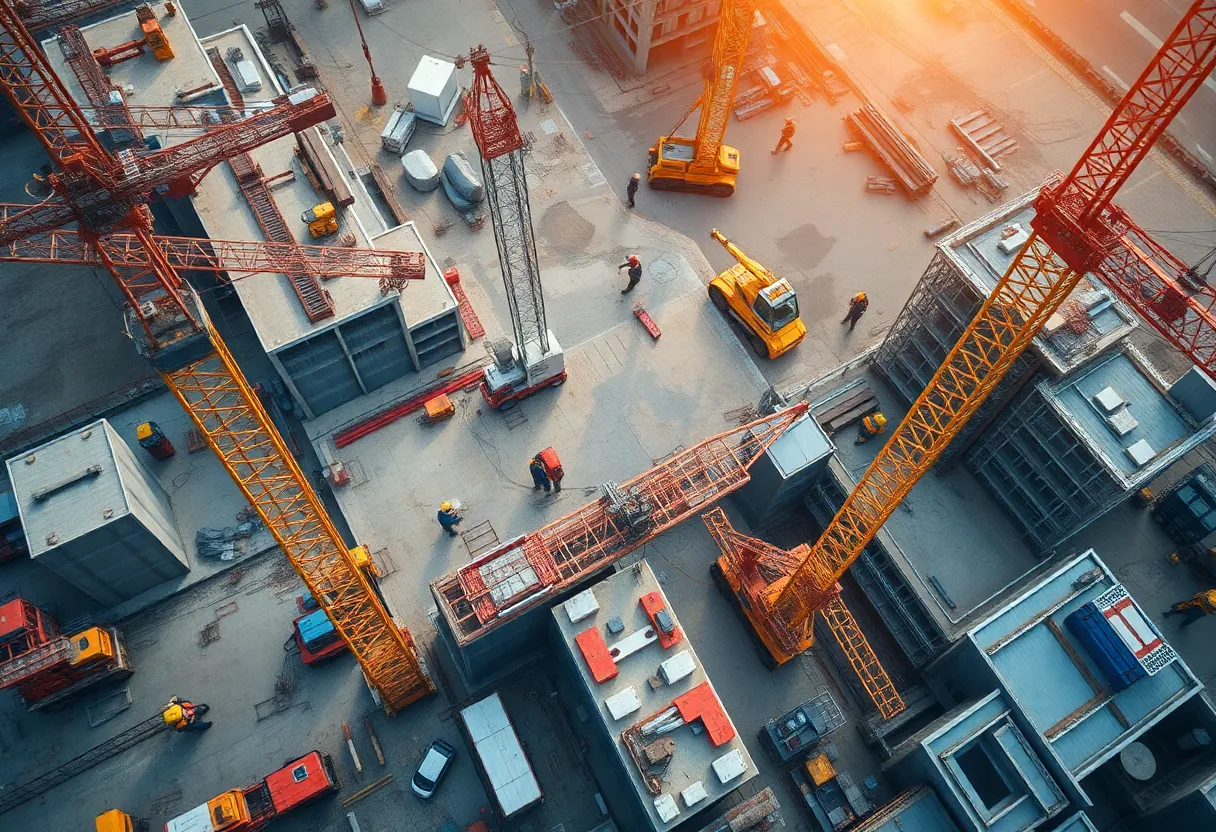 Construction site representing innovation and growth in infrastructure development