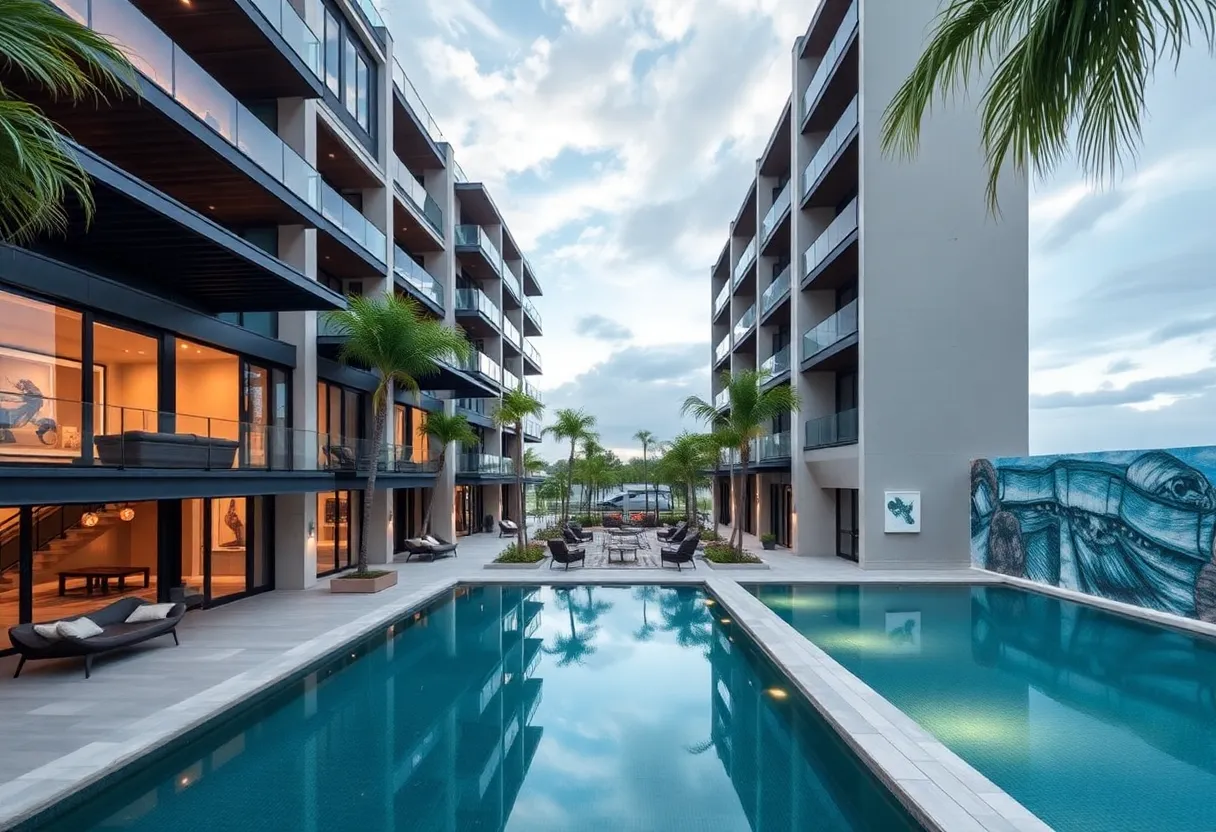 Artist's rendering of the new luxury apartment complex in Cocoa Village