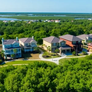 New home constructions at Gulfport waterfront