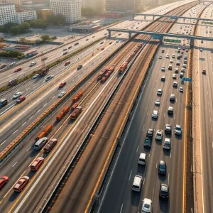 Construction site of I-275 expansion project in Florida