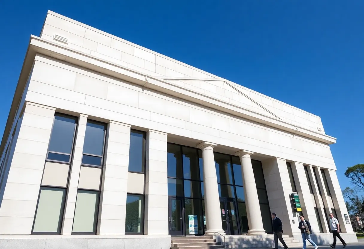 Exterior view of Northeast Community Bancorp bank building