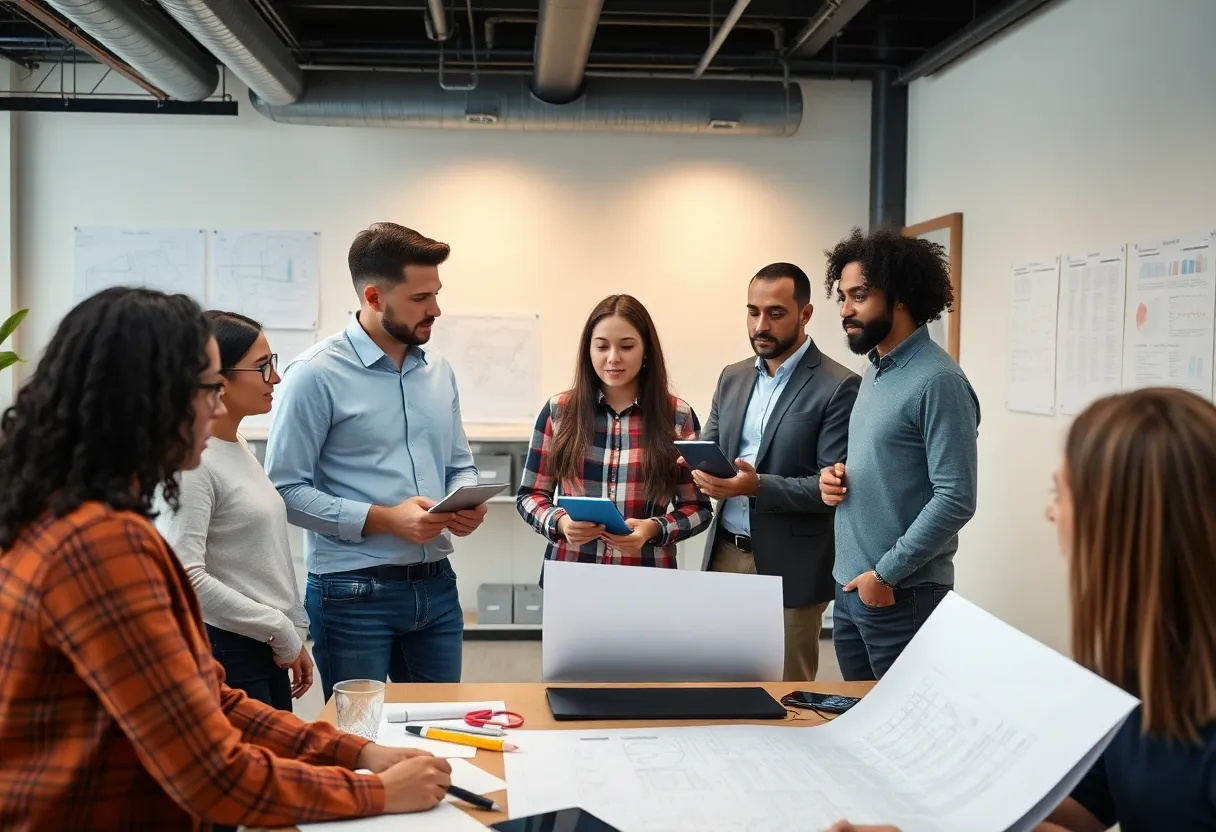 Team meeting discussing Procore Technologies' earnings