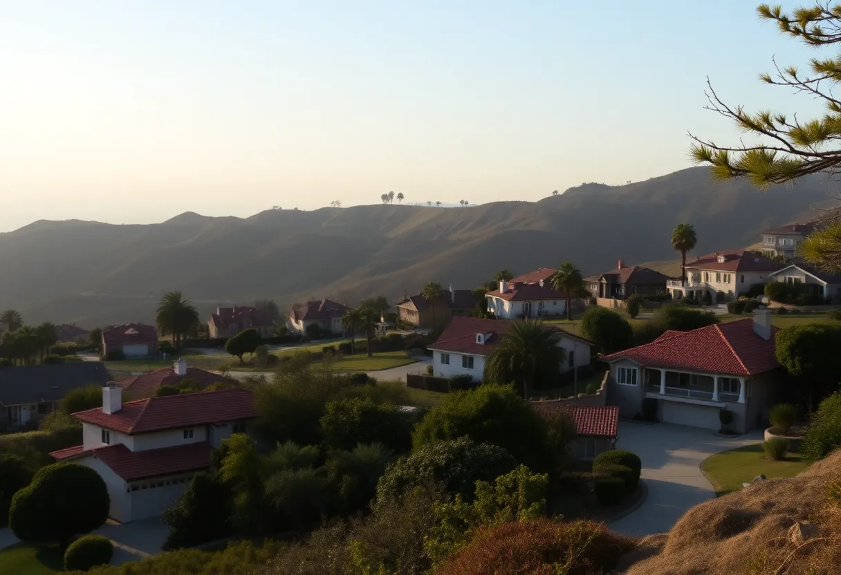 View of Rancho Palos Verdes with landslide-prone areas