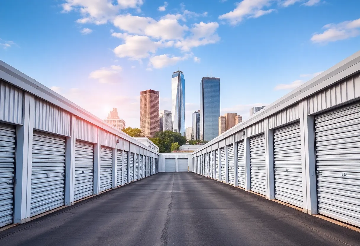 A modern self-storage facility with climate-controlled units
