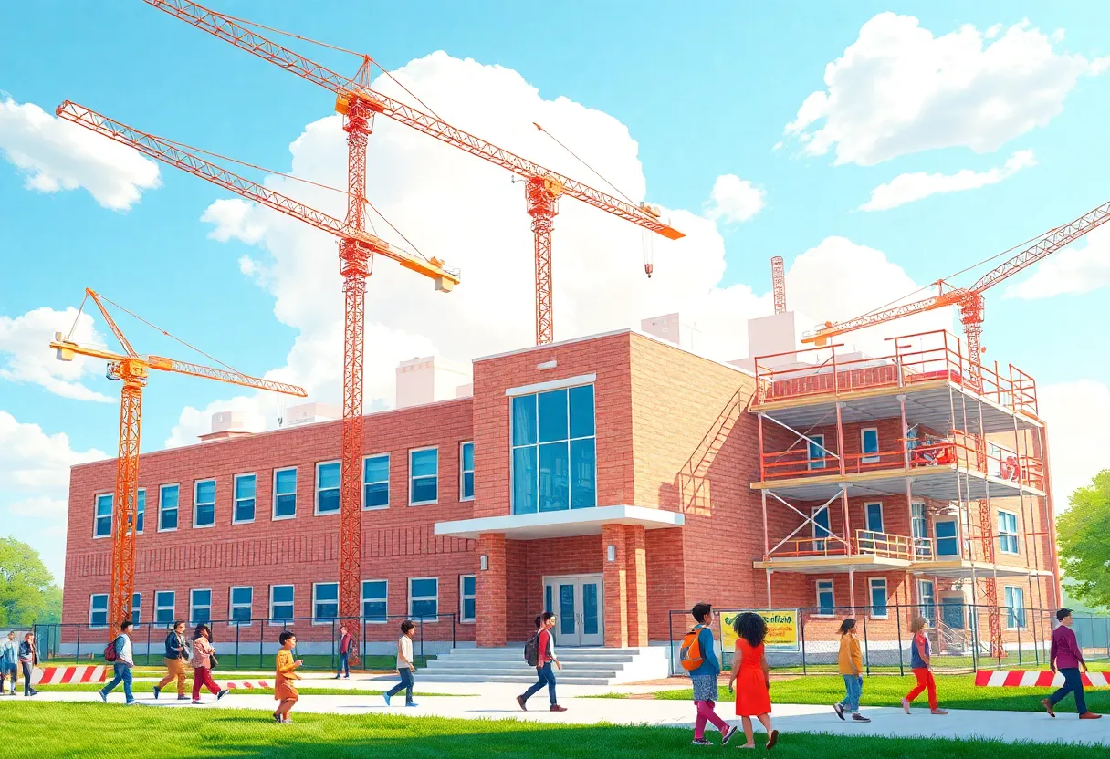 Construction site for Sequim School District projects