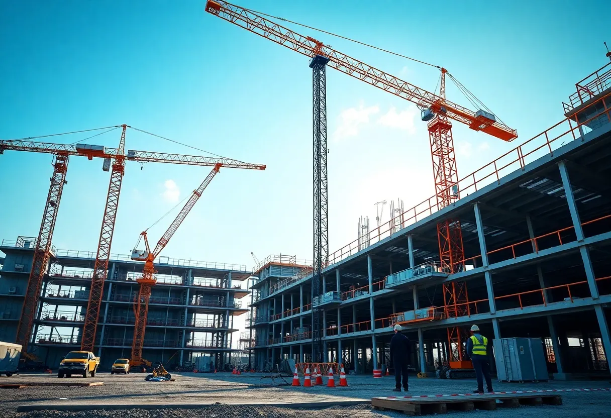 Construction site representing modernization in Japan's construction industry