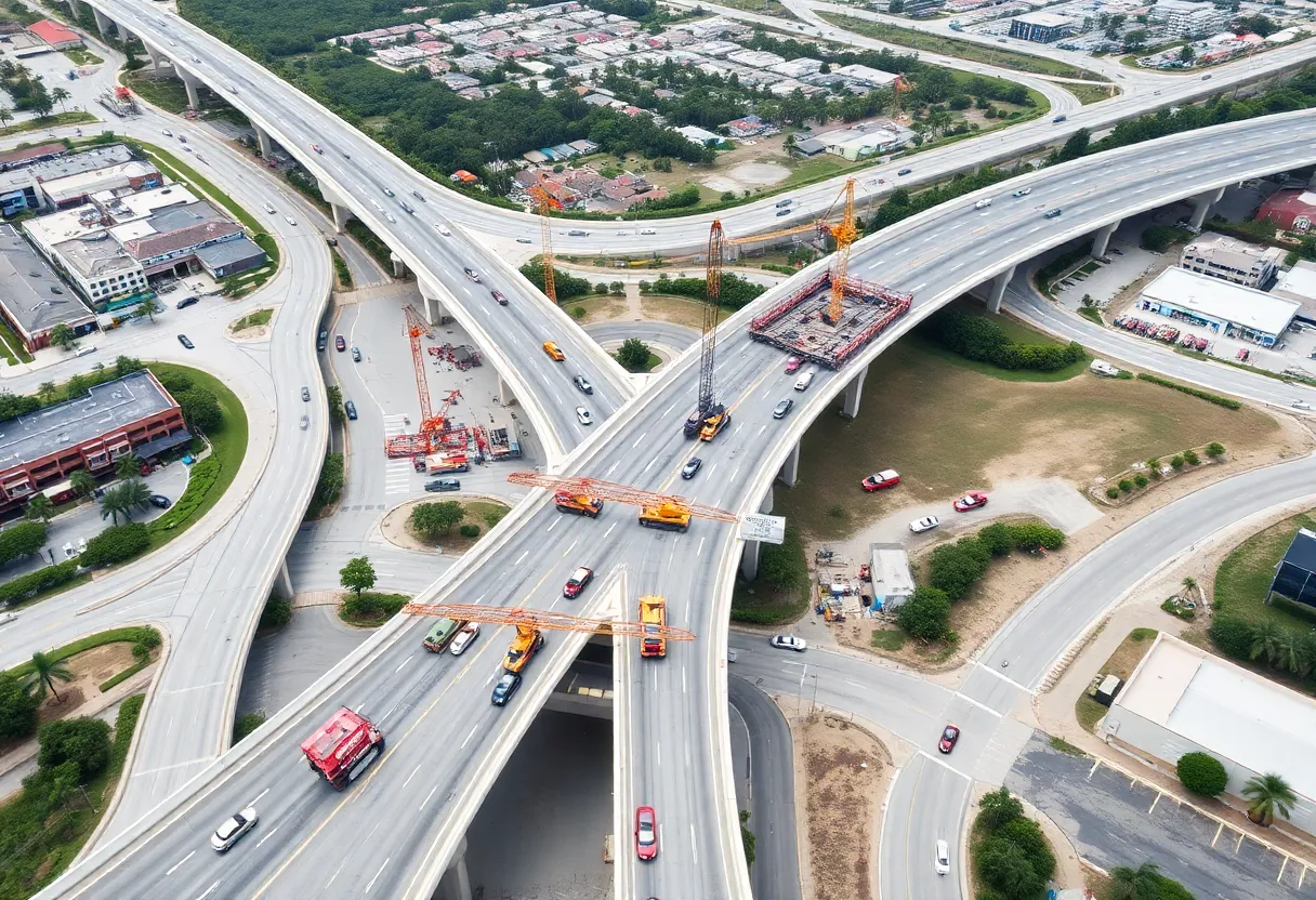 Construction site of the I-95 interchange in Boynton Beach
