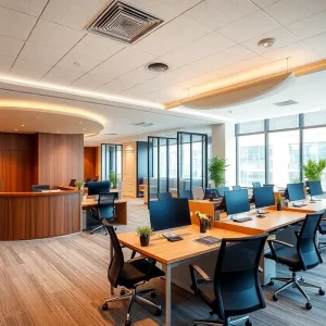 Interior of a newly designed accounting office