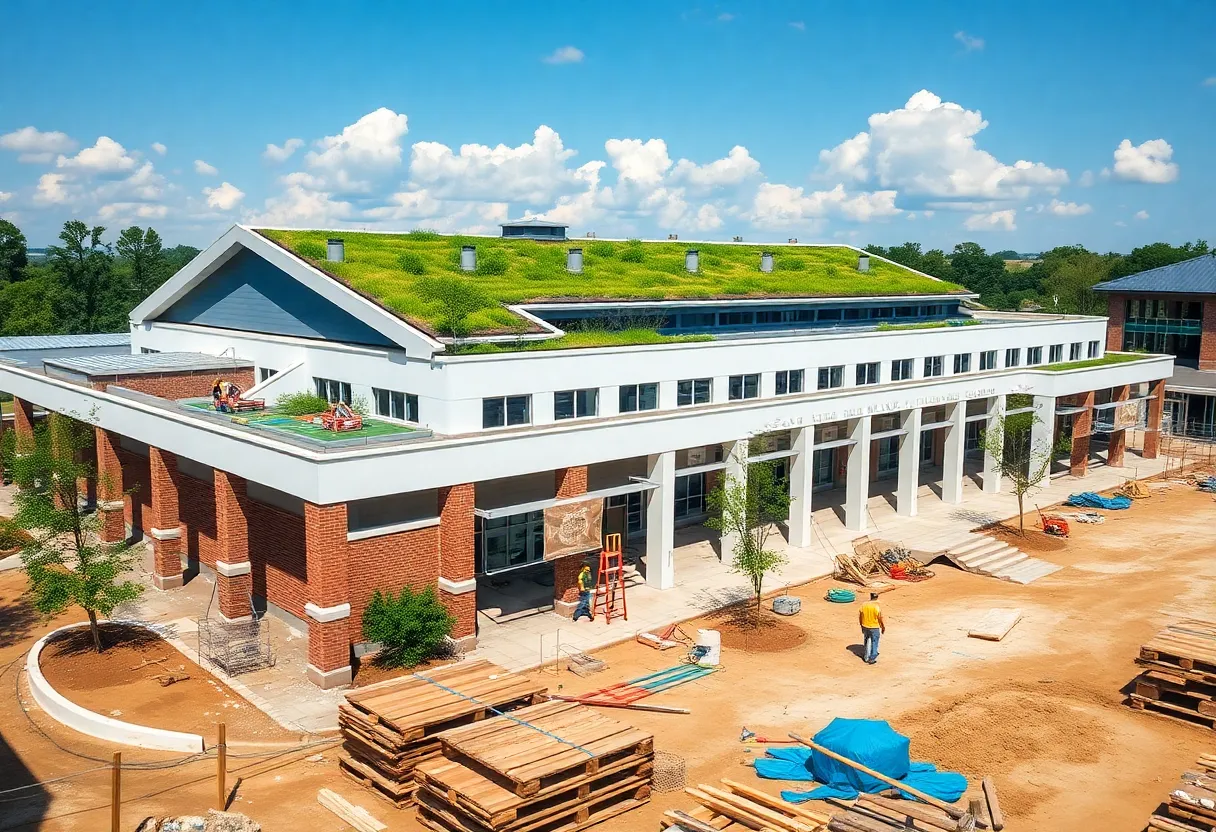 Construction site of a new public school in Jackson, Mississippi