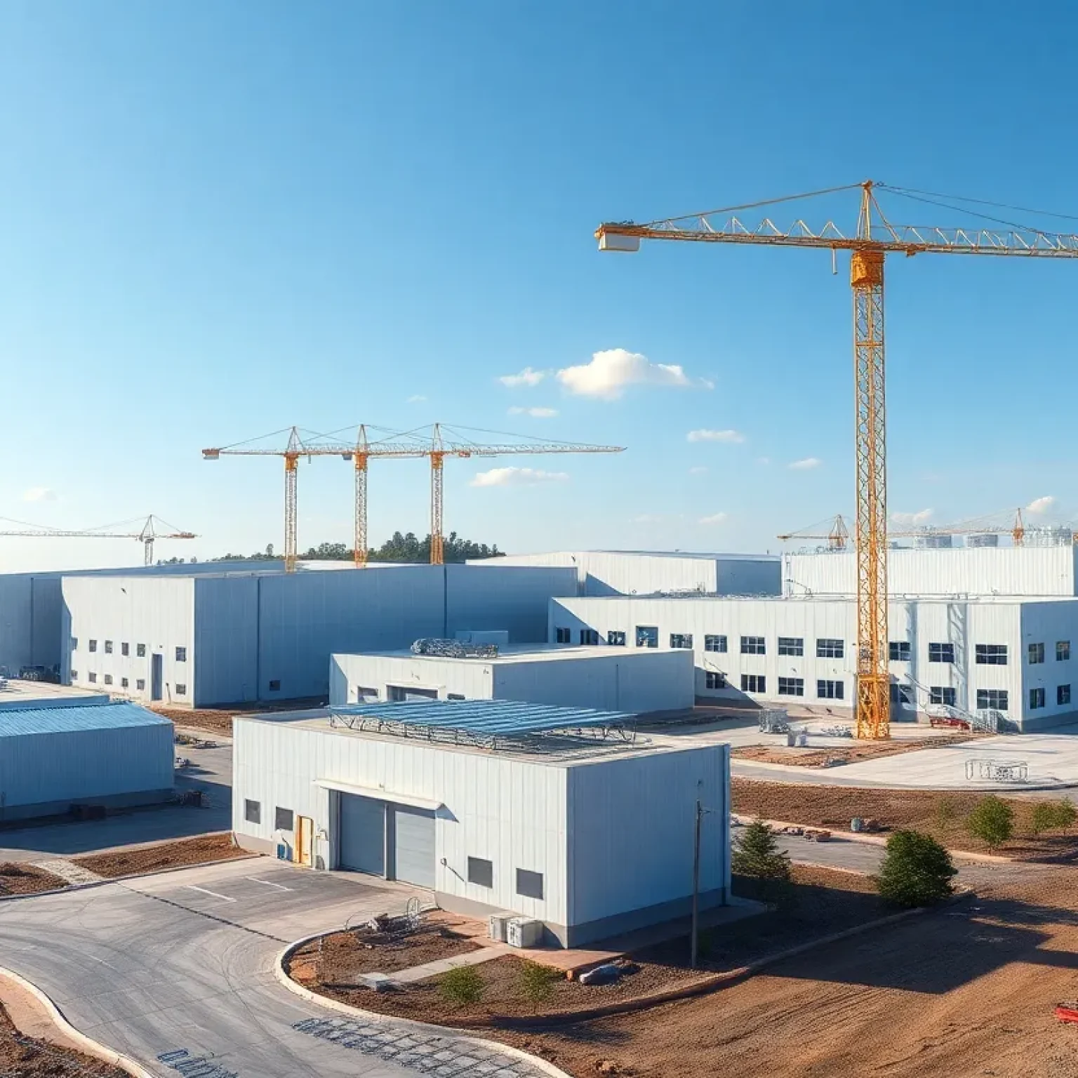 Construction of an industrial park in Knoxville, Tennessee