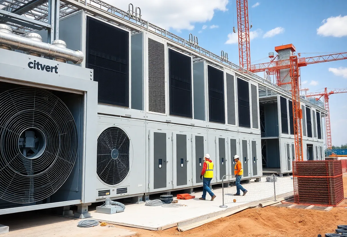Construction site of Meta's new data center in Richmond, Virginia