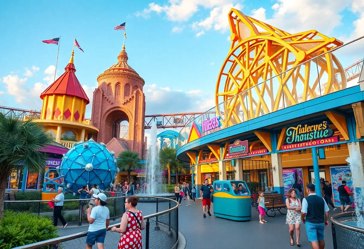 Families enjoying new interactive rides at theme parks in Orlando