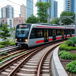 Light rail train in Richmond