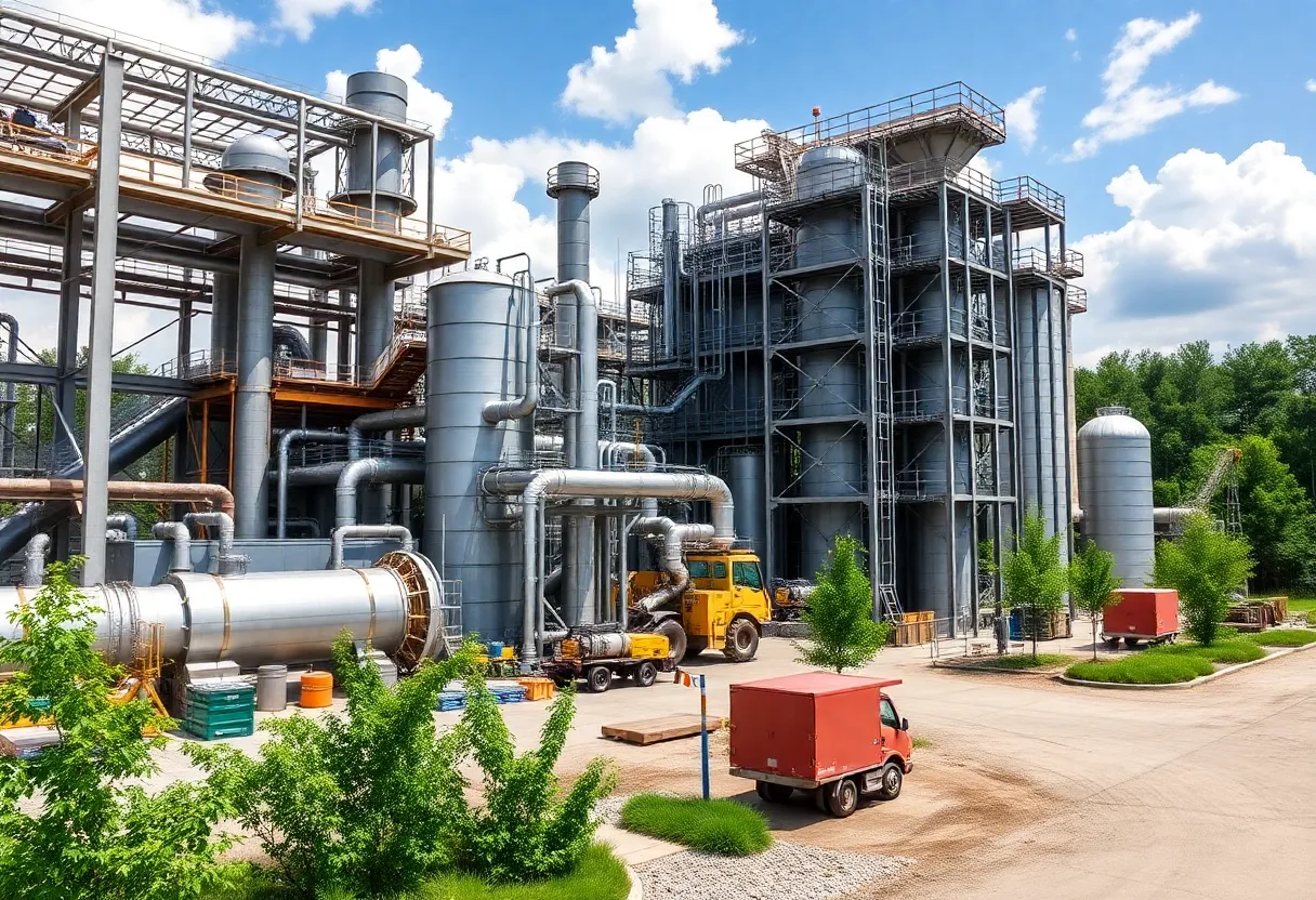 Construction site of chemical plant in Tuscaloosa, Alabama